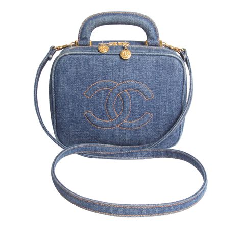 blue chanel vanity bag|Chanel vanity bag vintage.